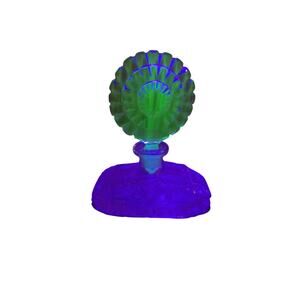 Rare Vintage Uranium Depression Glass Stopper Pefume Bottle Glows